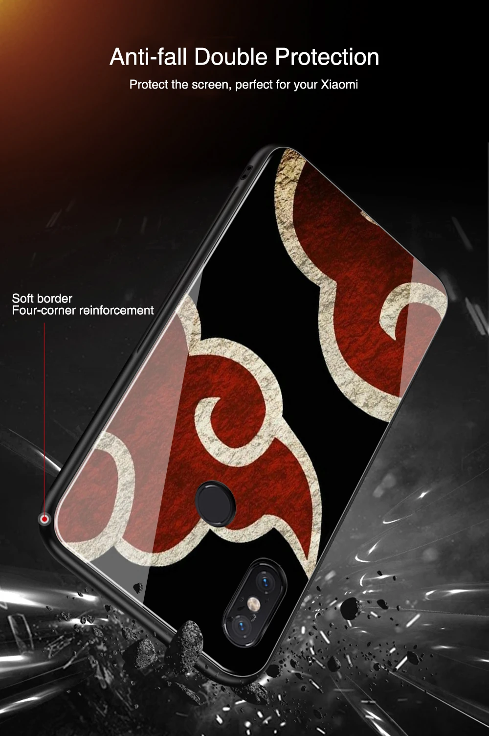 FinderCase для Xiaomi mi 8 чехол героя аниме «Наруто стильное закаленное стекло Жесткий Чехол для Xiaomi mi 5 5S 9 8 SE lite mi x 2 2 s 3 s Max 3