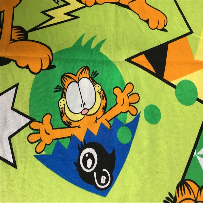 Мультфильм ткань из чистого хлопка трикотажные ткани лоскутное печати зеленый