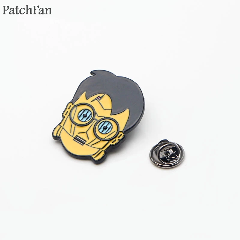Patchfan робот роль в фильме C-3PO цинка значки в виде галстука рюкзак одежда броши для мужчин и женщин украшение на шляпку для значков медалей A0762