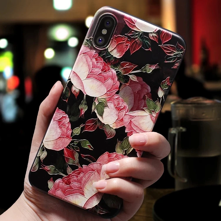 Чехол-накладка для iPhone 6 7 8 5 флейse X XR XS Max чехол 6s Plus милый с красными цветами