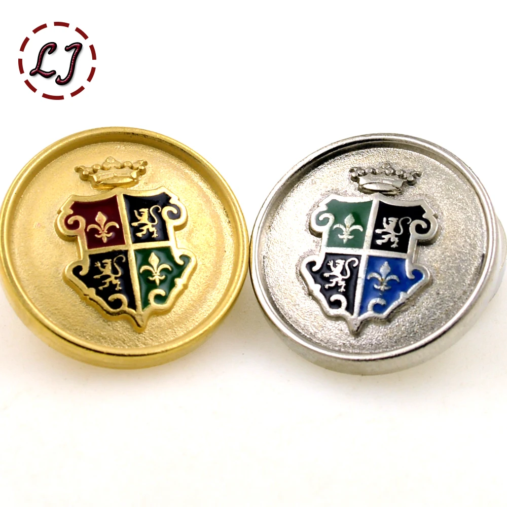 Новая мода 10 шт./лот металлические декоративные кнопки лилии льва и короны