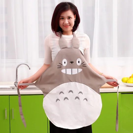2016 New hot sell kitchen apron Totoro Gray Apron Cosplay Baking Party Kitchen Cook free shipping | Дом и сад
