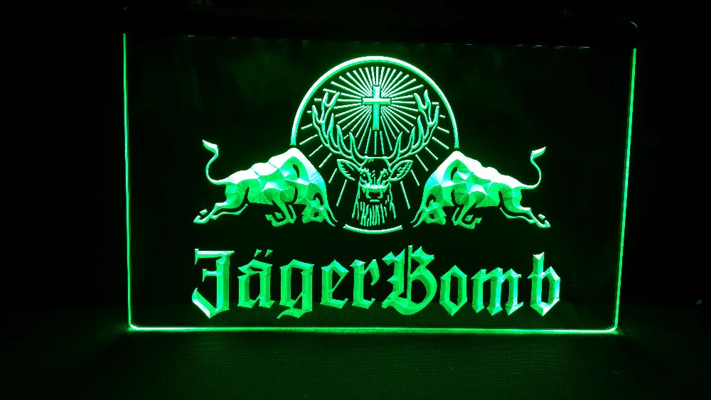 B 271 Jagermeister Jager бомба голова оленя пивной бар Паб клуб 3d знаки светодиодный