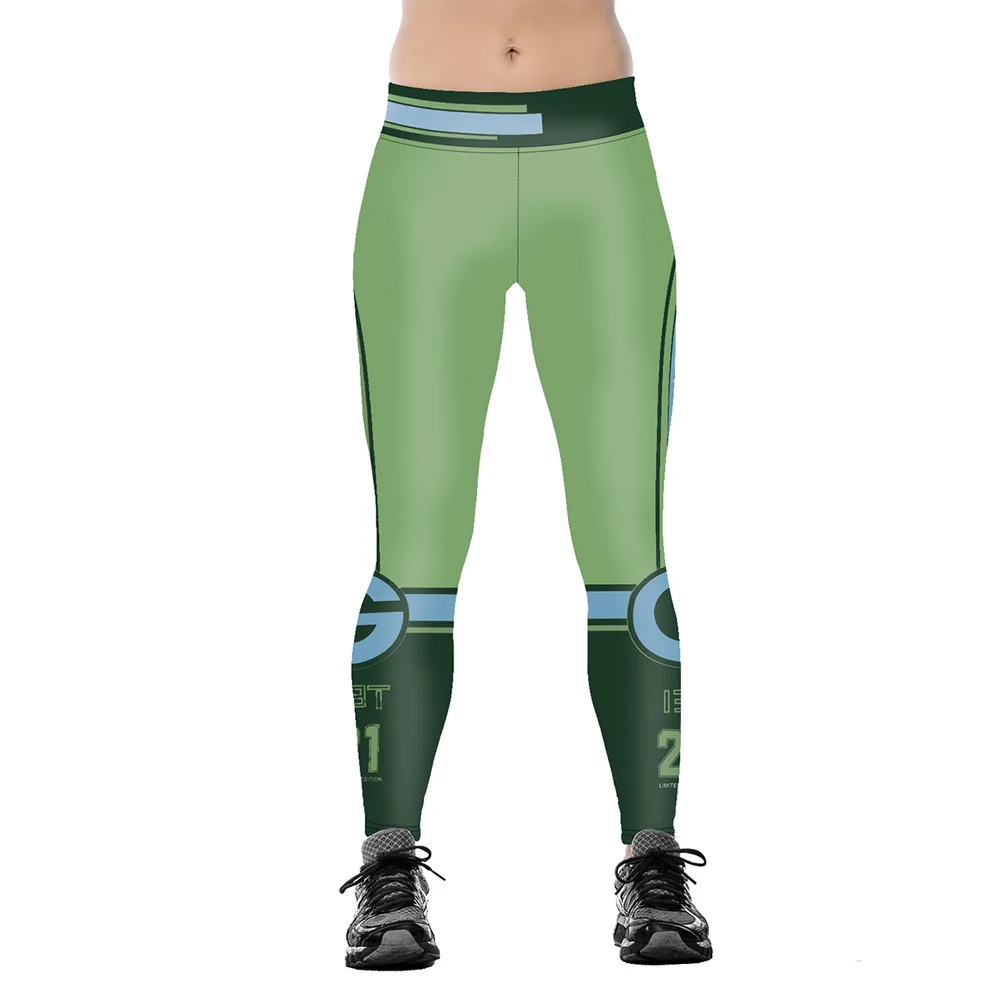 Леггинсы для фитнеса унисекс Green Bay P-Team из эластичного волокна хип-хопа вечеринки