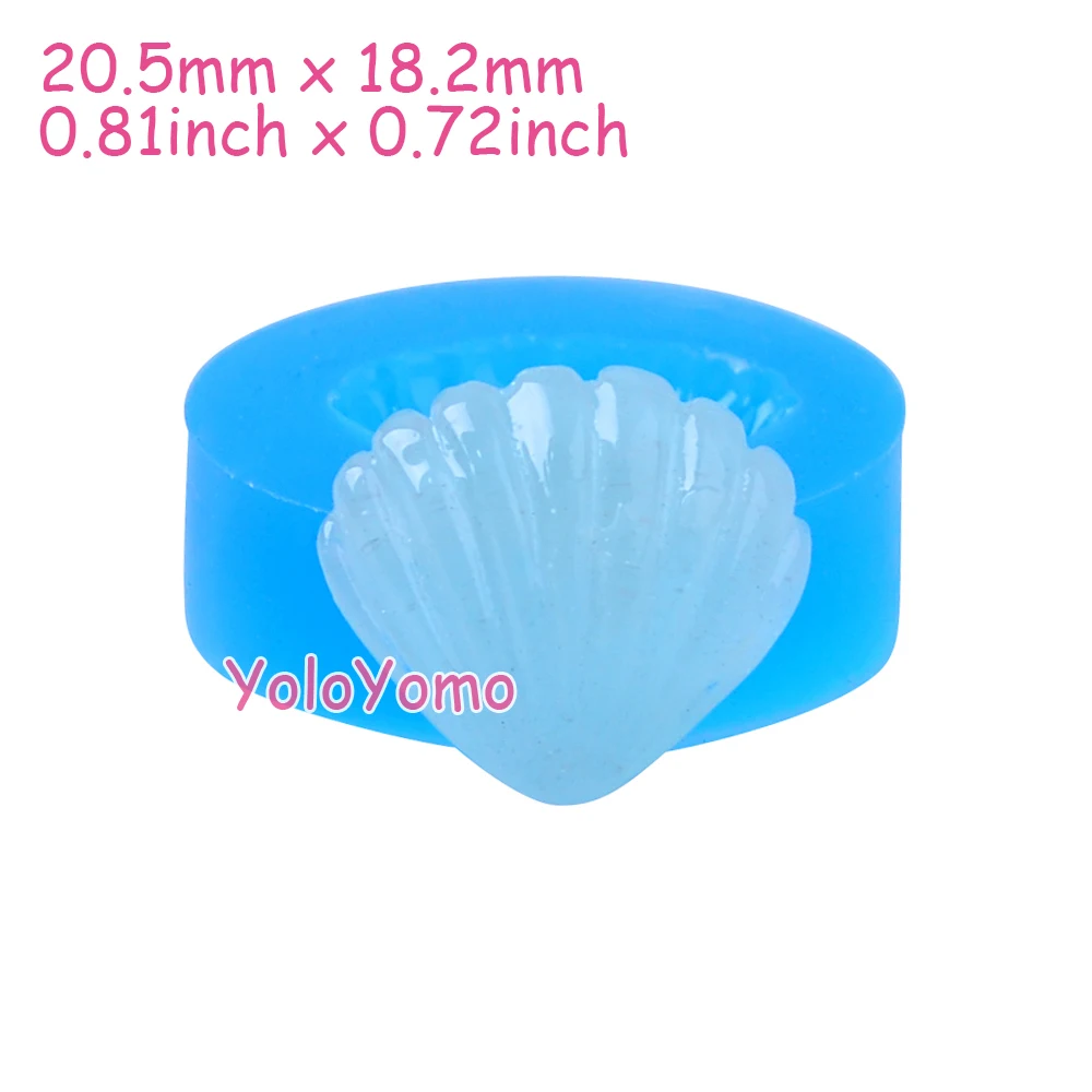 D477YL 20 5 мм Seashell Силиконовые формы украшения торта помады Еда безопасный