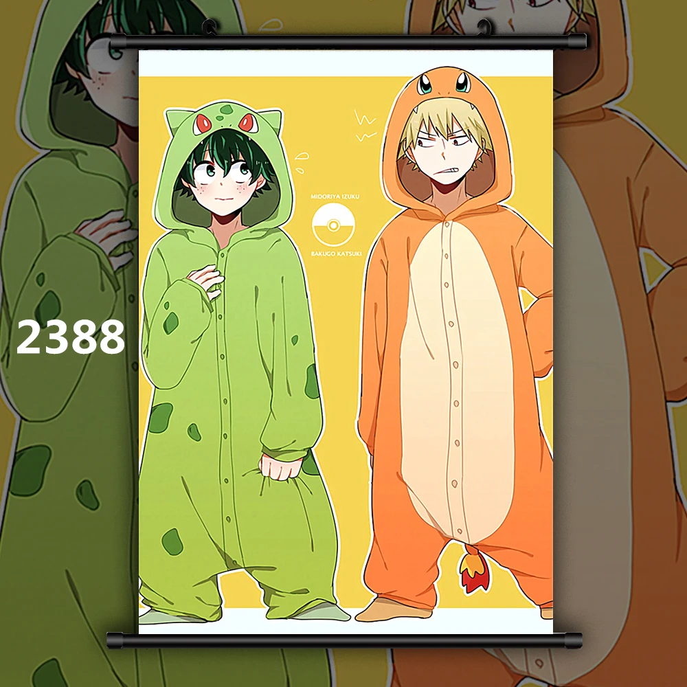 Boku no My Hero Academy Yaoi BL Midoriya izku Bakugou Katsuki Todoroki Shoto Аниме Манга настенный плакат свиток E - Цвет: 2388