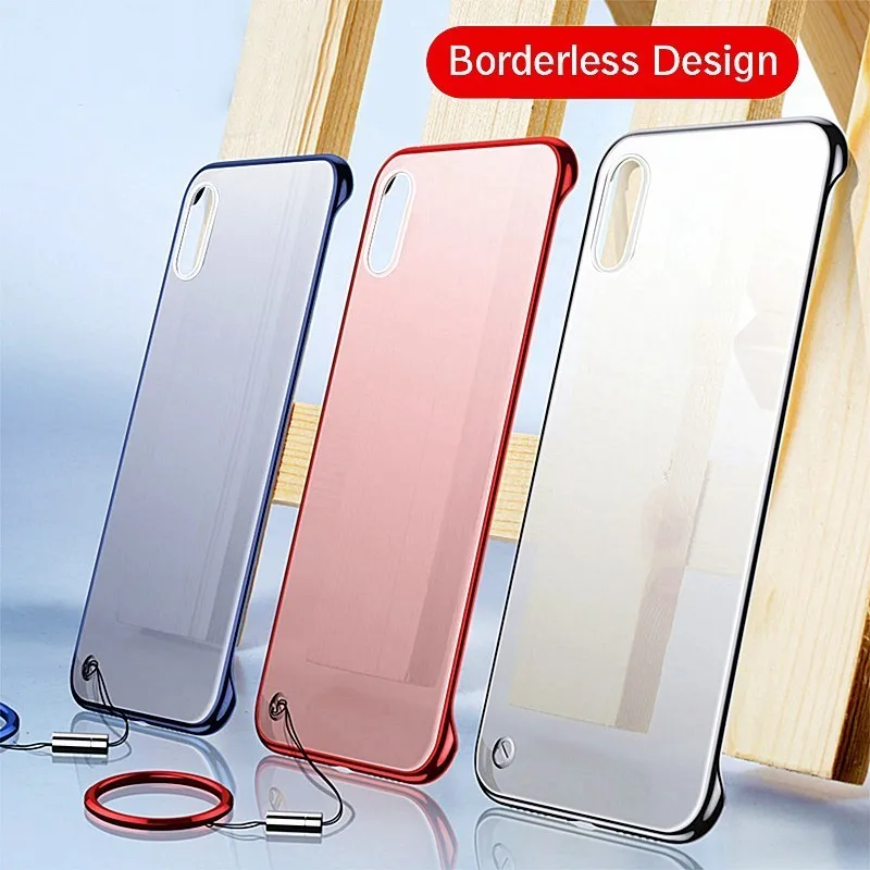 Ультра-тонкий без полей телефонные чехлы для iPhone X Case XS Max XR 7 8 6 S Plus матовый