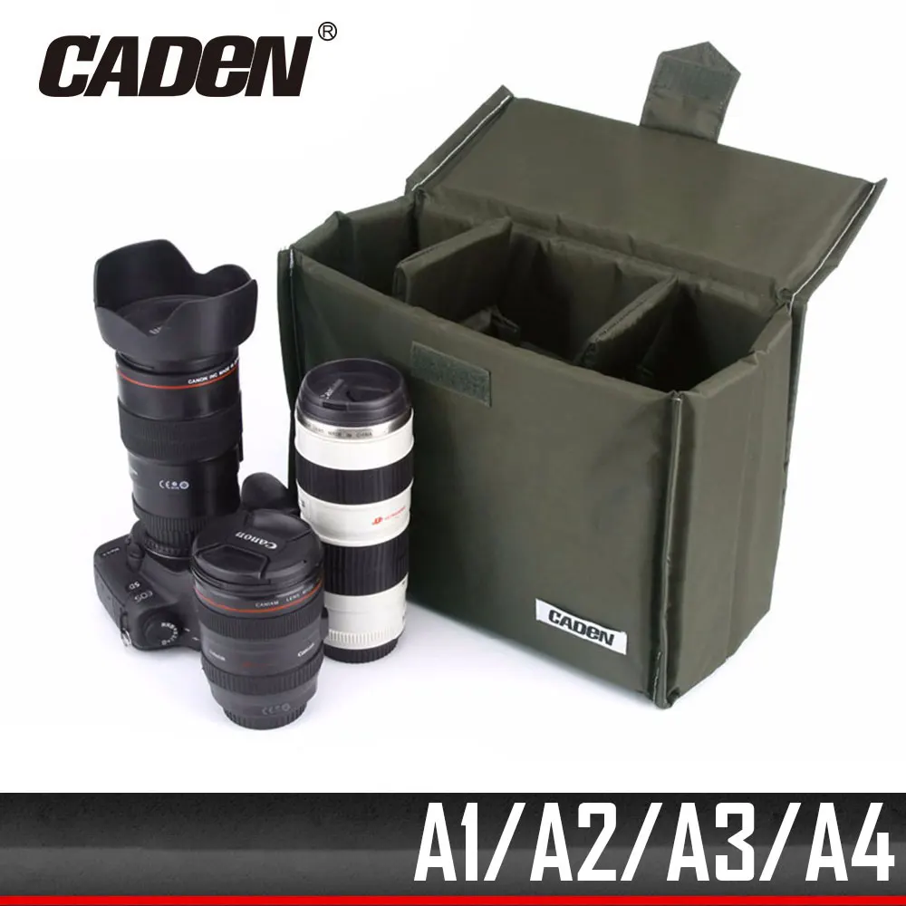 CADEN вставная сумка DSLR камера беззеркальная сумка мягкая вставка цифровая фотография водонепроницаемый нейлон видеокамеры сумки для sony Nikon Canon