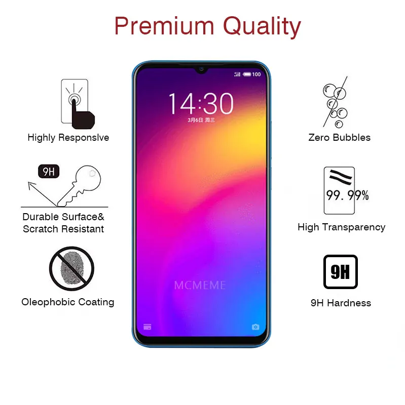 Защитная пленка для экрана телефона MEIZU NOTE9 закаленное стекло 9H ультратонкая