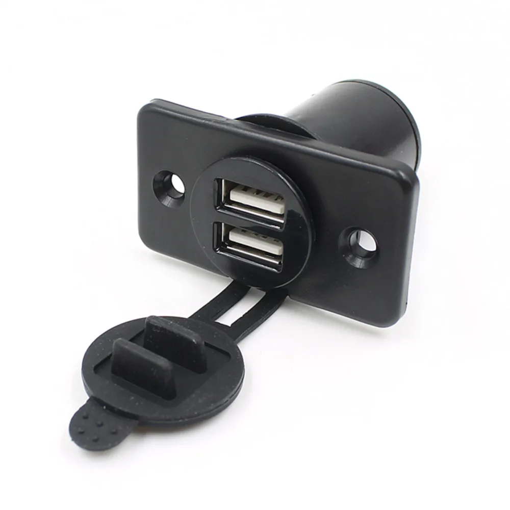 Автомобильный мотоциклетный Водонепроницаемый двойной USB-прикуриватель