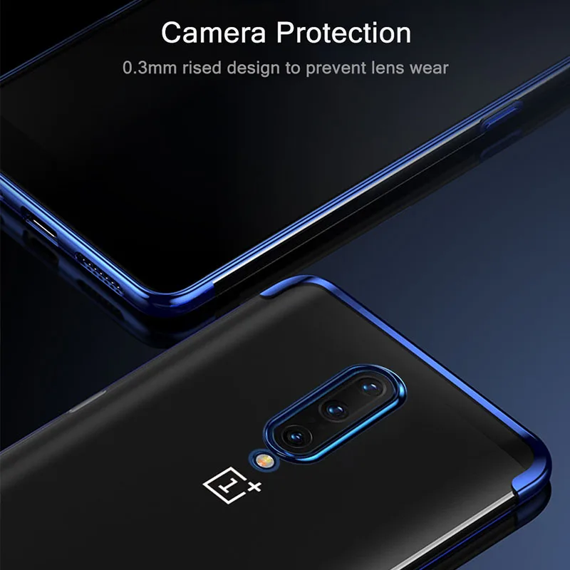 Чехол KEYSION для Oneplus 7 Pro роскошный Прозрачный бампер ТПУ силиконовый