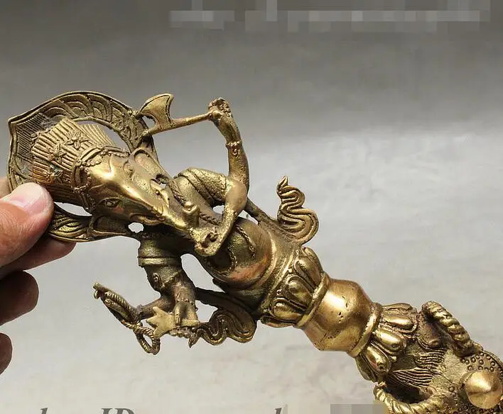 13 &quotКитайский Miao Серебряный Fu два дракона слон Голова Статуя экран складной | Дом