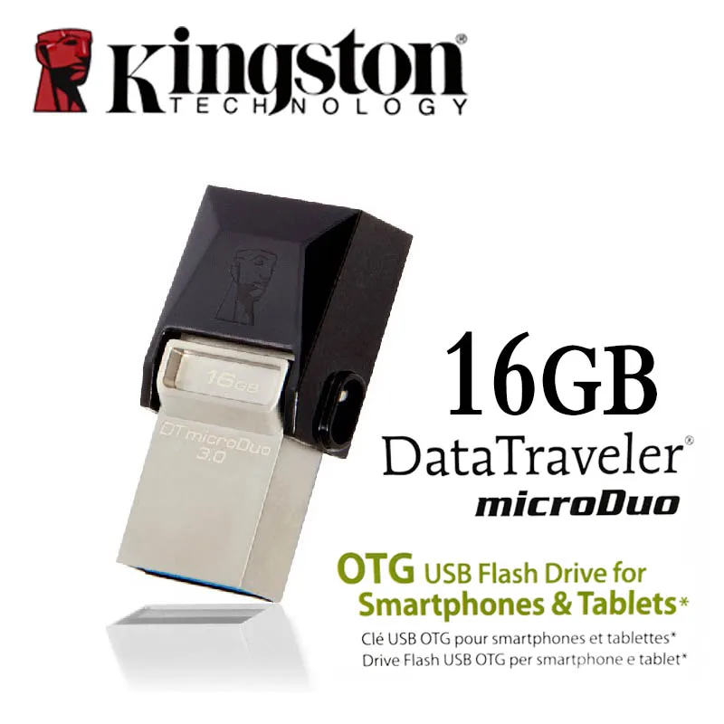 Флеш-накопитель Kingston USB 3,0, 16/32/64 ГБ, OTG