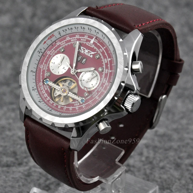 Роскошные Брендовые мужские армейские механические часы JARAGAR automatic Tourbillon