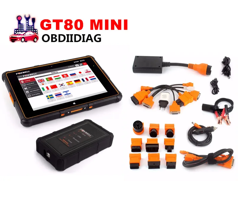 FOXWELL GT80 мини-сканер с полной системой EPB/подушки безопасности/ABS/DPF/с многоязычной