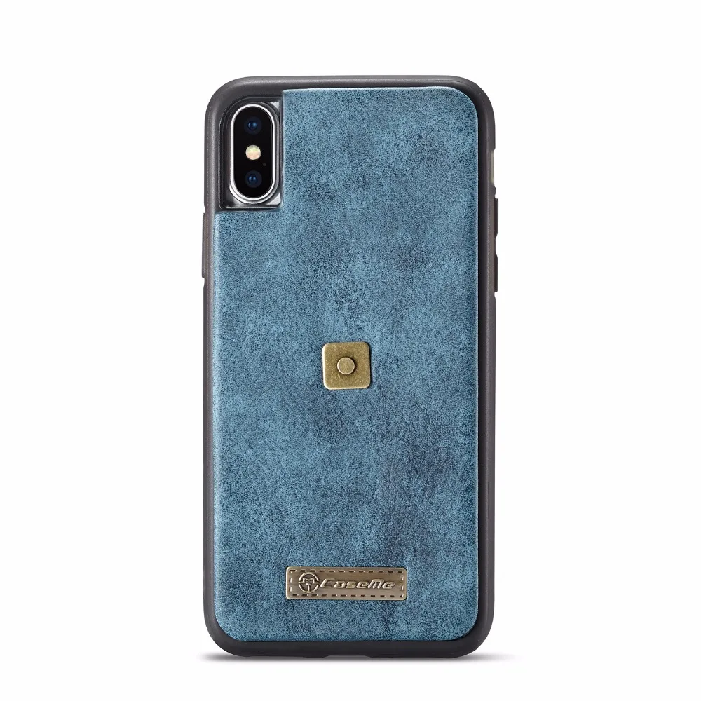 CaseMe для iPhone X XS чехлы телефонов съемный 2 в 1 металлический зажим ретро