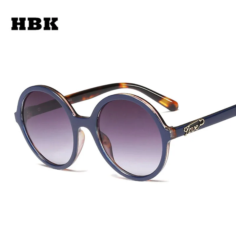 HBK унисекс большая круглая рамка очки 2019 новые модные солнцезащитные