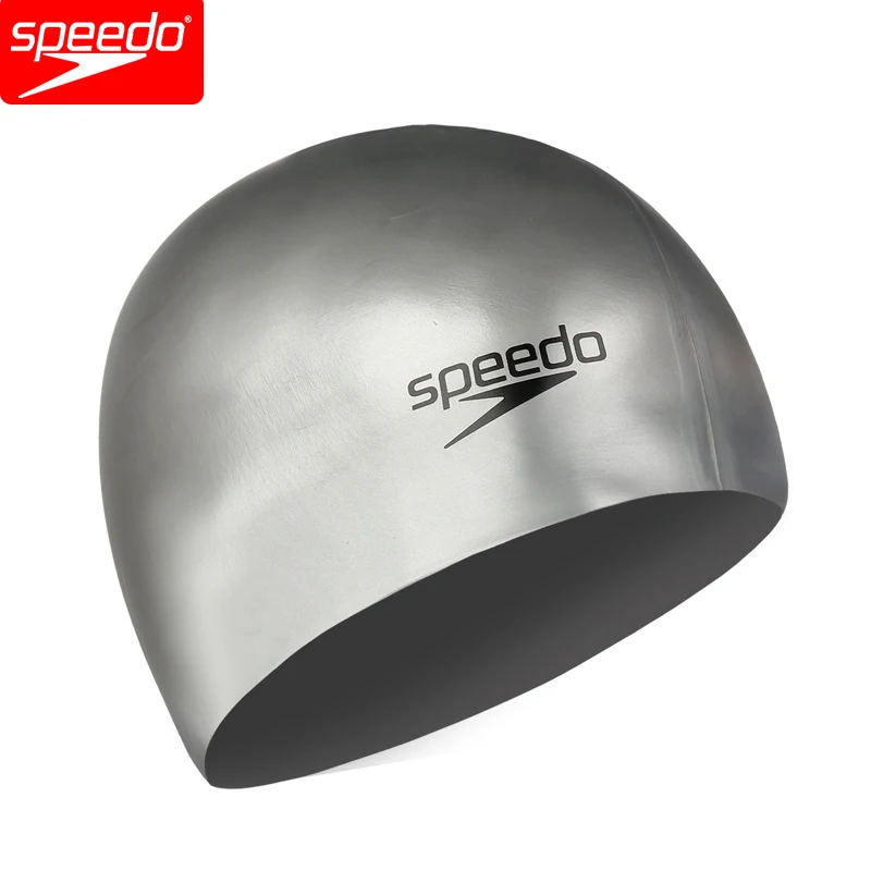 Однотонная плоская силиконовая шапка Speedo 100% силикагель плавательная s для