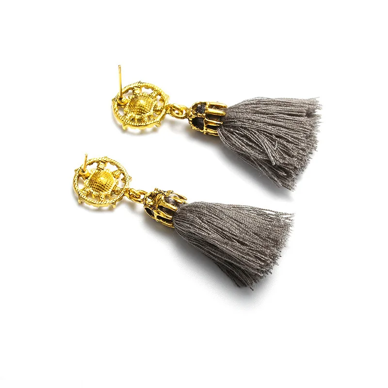 Женские серьги с кисточками 4 цветов в богемном стиле | Украшения и аксессуары