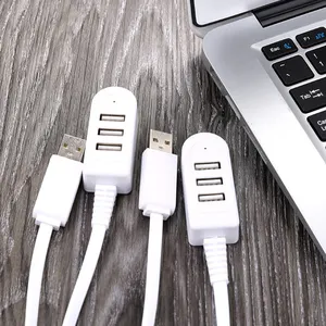 Вращающийся высокоскоростной Разветвитель USB на 3 USB-порта для ноутбукапланшета, ПК, периферийные устройства