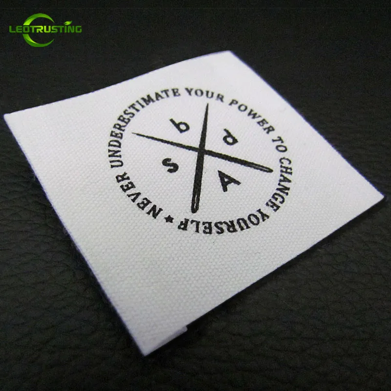 

1000pcs Customized Printed White/Beige Cotton Garment Labels Tags Custom Personal Brand Logo Printed Labels for Baby Clothing