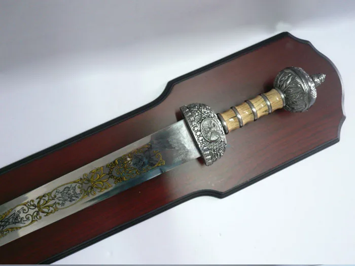 S0151 средневековый Римский гладиаторский меч нож с цветочной гравировкой 36&quot|knives