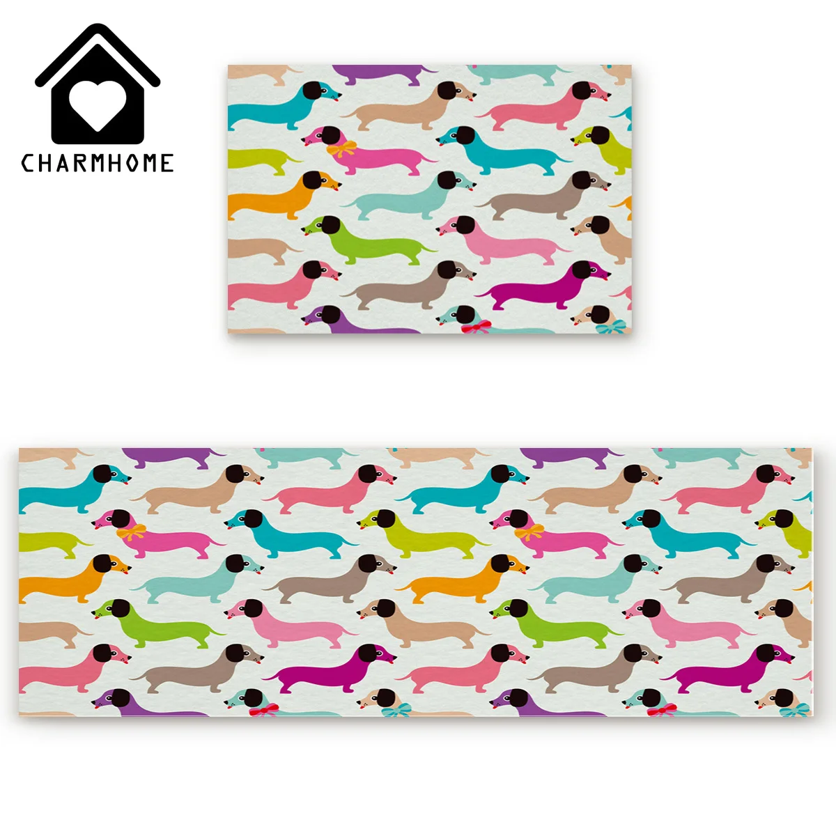 CHARMHOME 2 шт./компл. такса и героем мультфильма-собакой длинные Кухня коврик для