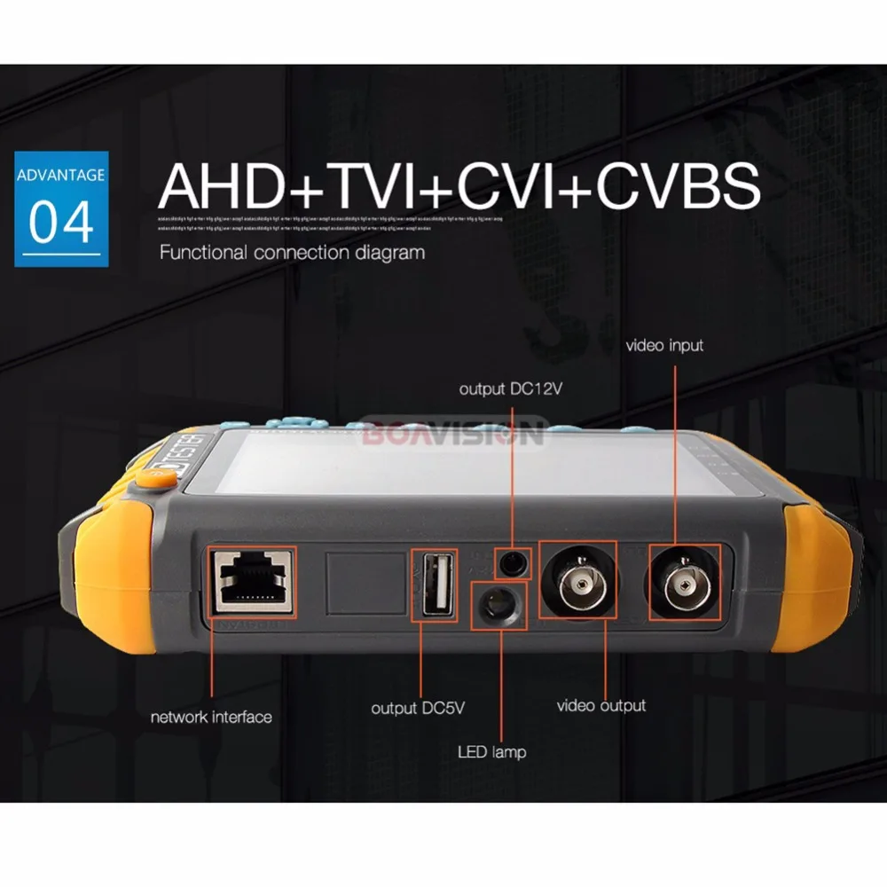 BOAVISION 5 дюймов TFT lcd 1080 P/5MP 4 в 1 TVI AHD CVI аналоговый CCTV Тест er камера безопасности тест er монитор HDMI вход аудио тест