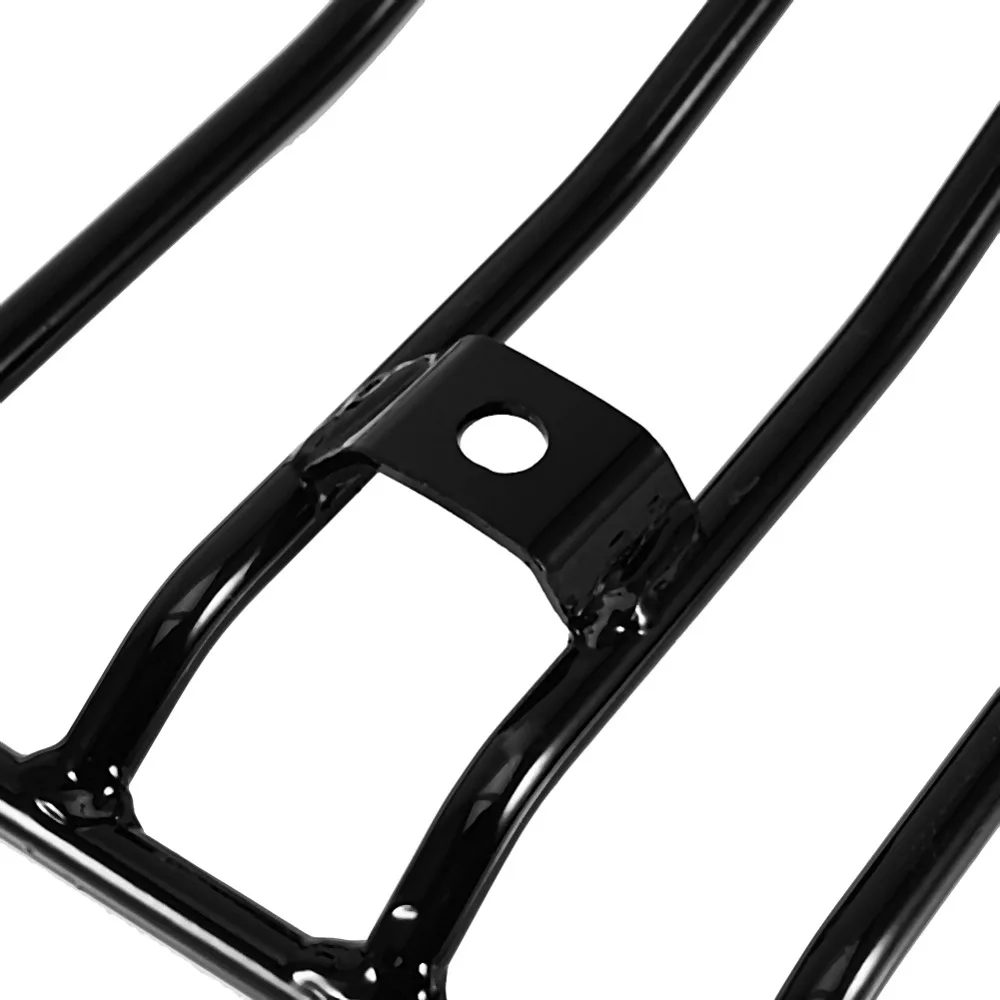 Багажная полка для мотоцикла стальная серебристая/черная Harley XL Sportsters 883 1200 2004