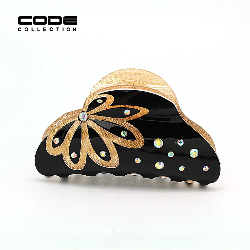 4 стиля новая резьба цветок роскошный выдалбливают коготь для волос зажим