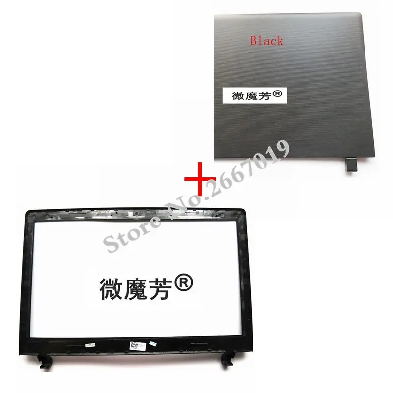 Для lenovo для ideapad 100-15 100-15IBY ноутбук Топ ЖК задняя крышка черный и серый чехол - Цвет: A B BLACK