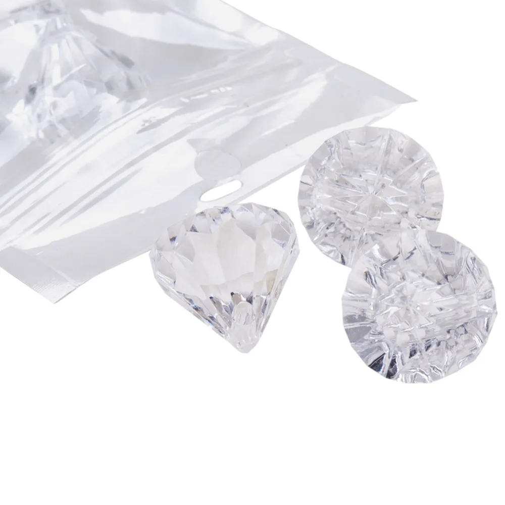 Прозрачные акриловые подвески для штор прозрачные длиной около 26 мм шириной 23