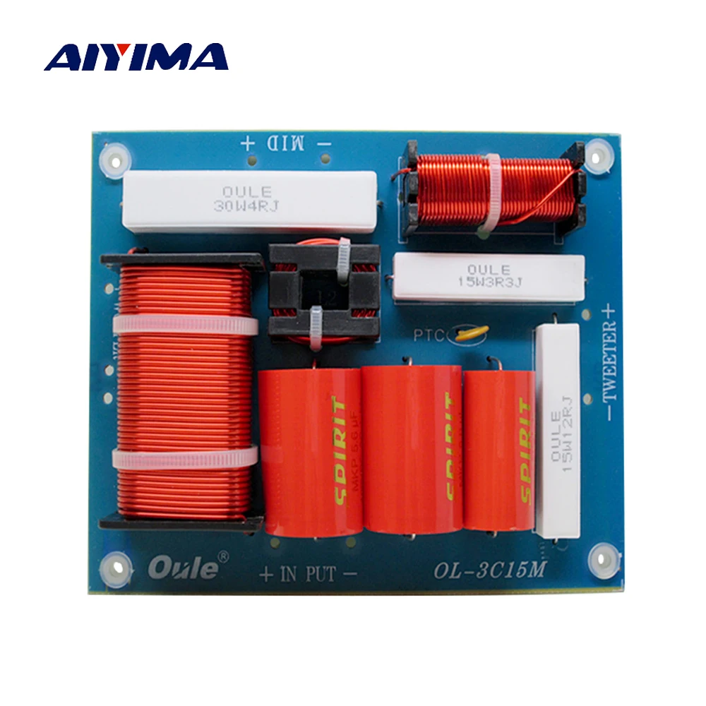 AIYIMA 1 шт. 500 Вт динамик 3 способа тройной динамик|crossover filter|frequency divideraudio frequency divider |