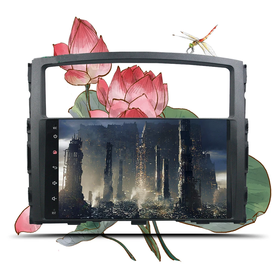 9 дюймов Android 10 0 автомобильный dvd плеер GPS навигация Мультимедиа для Mitsubishi Pajero V97 2006