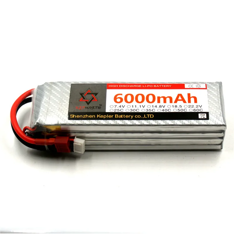 4S 14 8 V RC Lipo Аккумулятор 6000mAh 35C литий-полимерный аккумулятор для радиоуправляемого