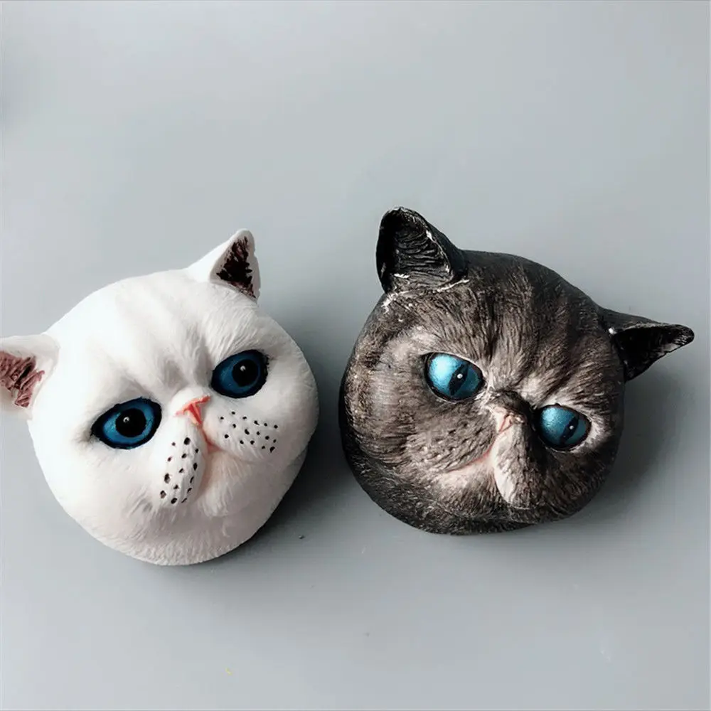 Зернистый Кот мыло Плесень животное Силиконовое Бар DIY домашнее свеча смолы