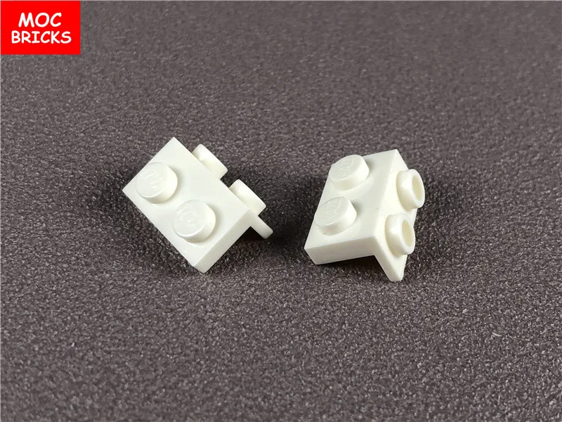 50pcs/lot MOC Bricks White Bracket 1 x 2 - fit with 99781 Educational Building Bloks Figure DIY Toys for kids Dolls gifts | Игрушки и