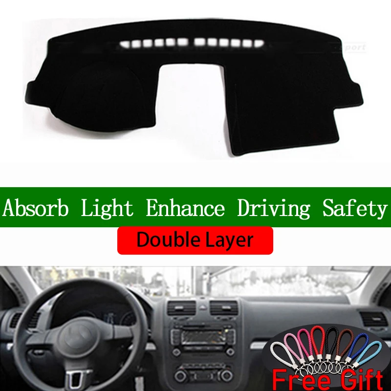 

Двухслойные автомобильные наклейки для Volkswagen sagitar, golf 5 2006 2007 2008-2011, крышка приборной панели, автомобильные аксессуары, интерьерные автомоби...