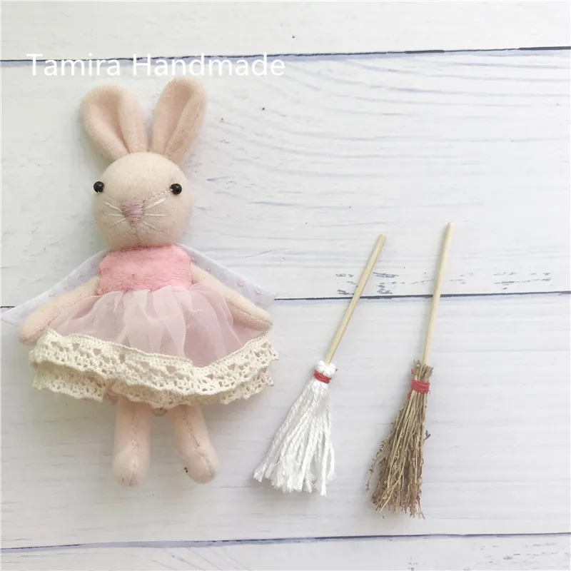 1:12 миниатюрная тряпочная метла отличный подарок для ребенка серебряного цвета Притворяйтесь играете в волшебных зубных феях очистки.