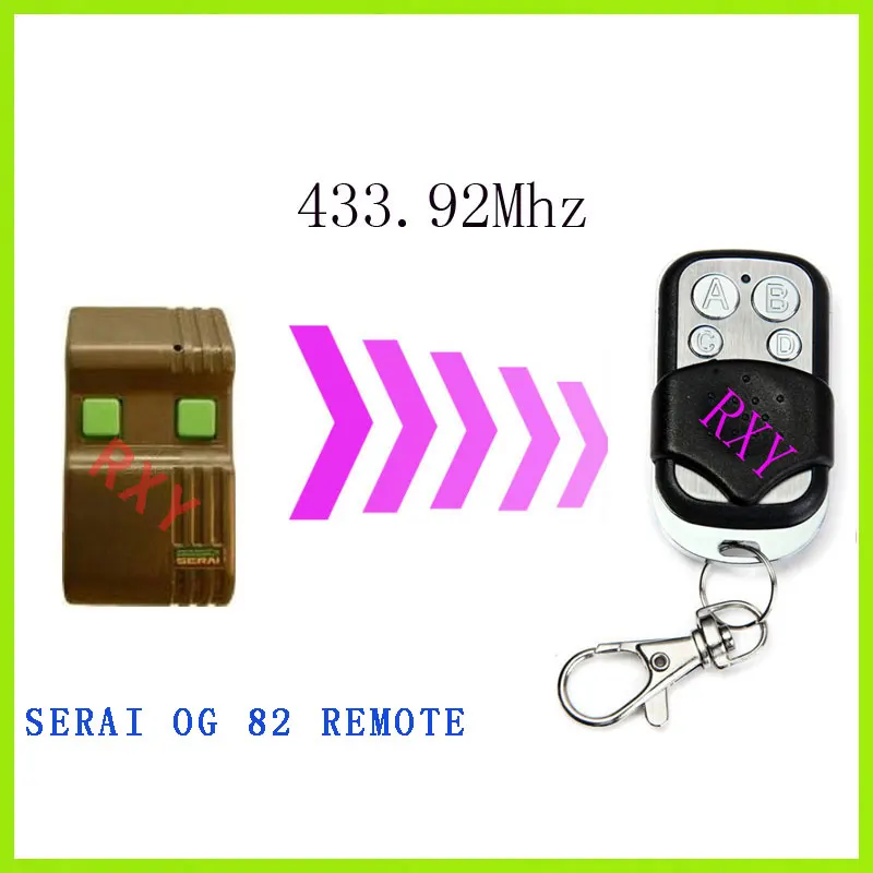 

SERAI OG 82 Remote Control 433.92mhz Copy Gate Garage Door SERAI Remote Control 433mhz With Battery