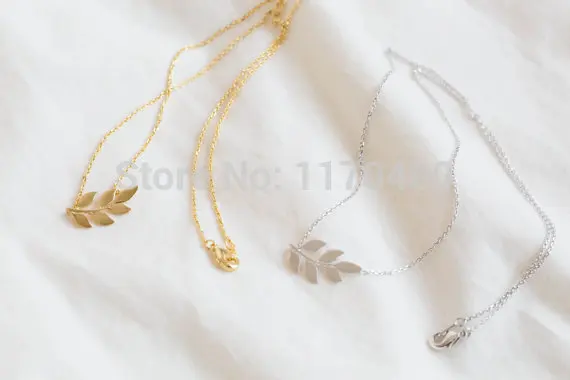 Женское ожерелье с подвеской в виде листьев Лавра|leaf necklace|fashion necklacenecklace fashion |