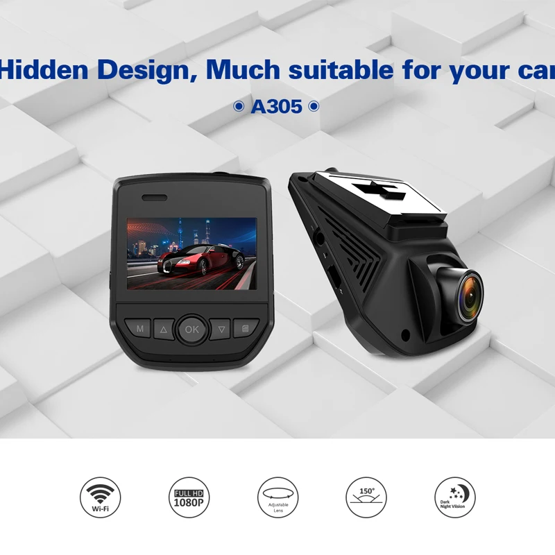 AfmoDVR Видеорегистраторы для автомобилей Wi Fi Новатэк 96658 Full HD1080P объективами