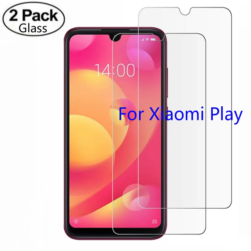 Закаленное стекло для Xiaomi Mi Play 2 упаковки Защита экрана Pay пленка Защитное