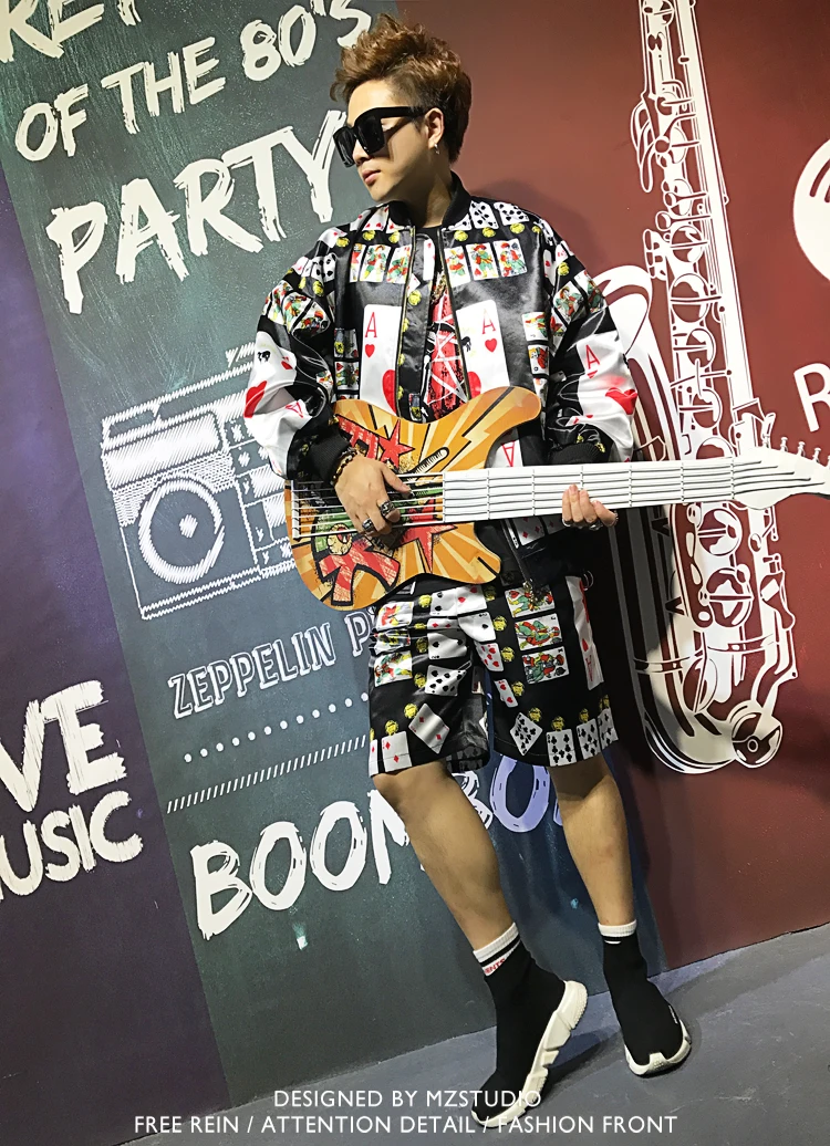 Новинка 2020 мужской летний костюм певицы Dj ночного клуба Ds в стиле хип-хоп для