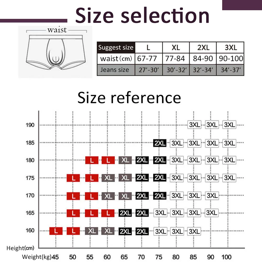 NXY Breathable boxer shorts Comfortable Solid 4 Pack cotton Cuecas Boxer Sexy Mens Underwear cueca | Мужская одежда