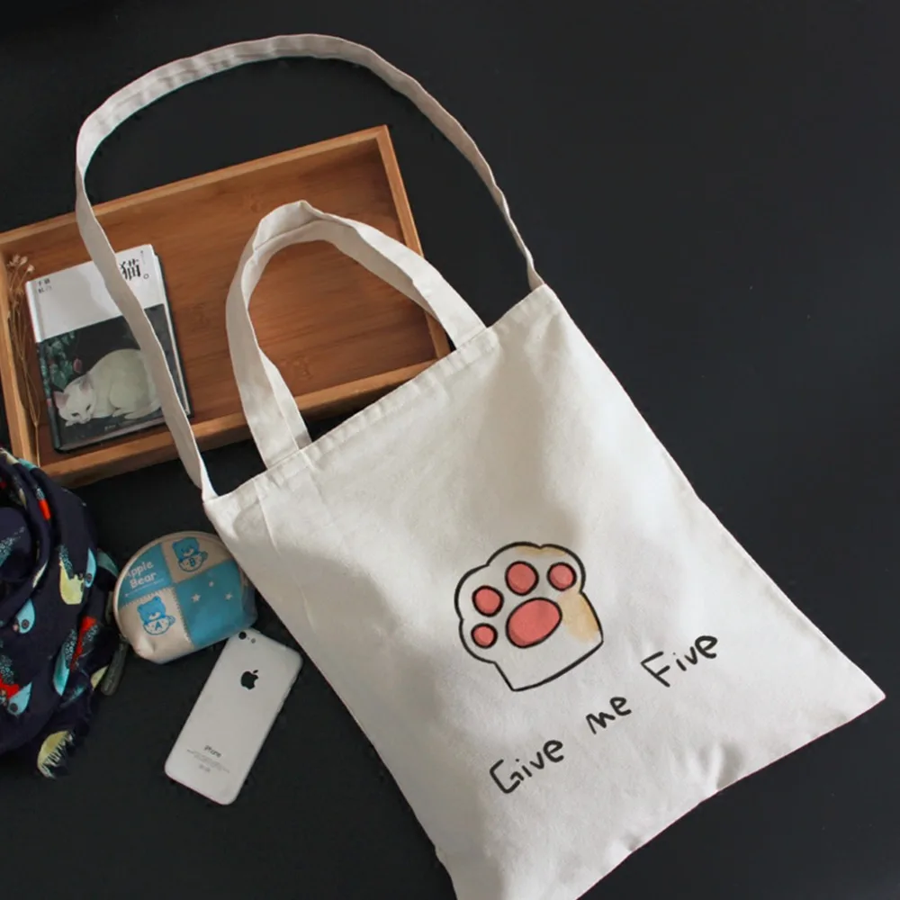 Сумка тоут хозяйственная сумка Холщовая дайте мне пять наплечных сумок 1