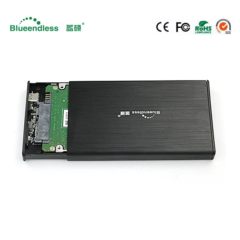 Blueendless BU23T алюминиевый чехол для жесткого диска 2 5 дюйма с USB 3 0 на Sata 6 Гбит/с