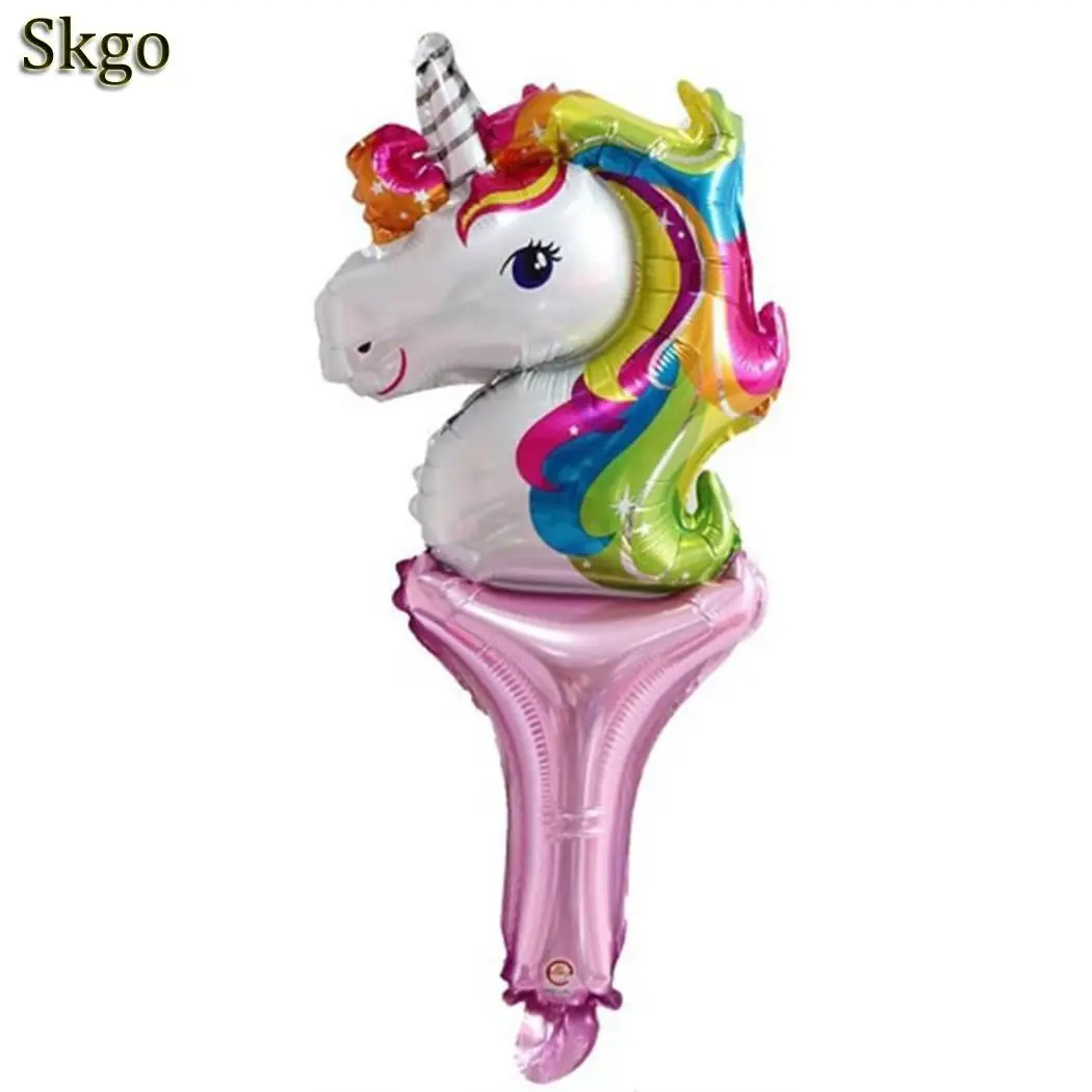 Ручной воздушный шар из фольги розовый синий Радуга Белый Алюминий украшения