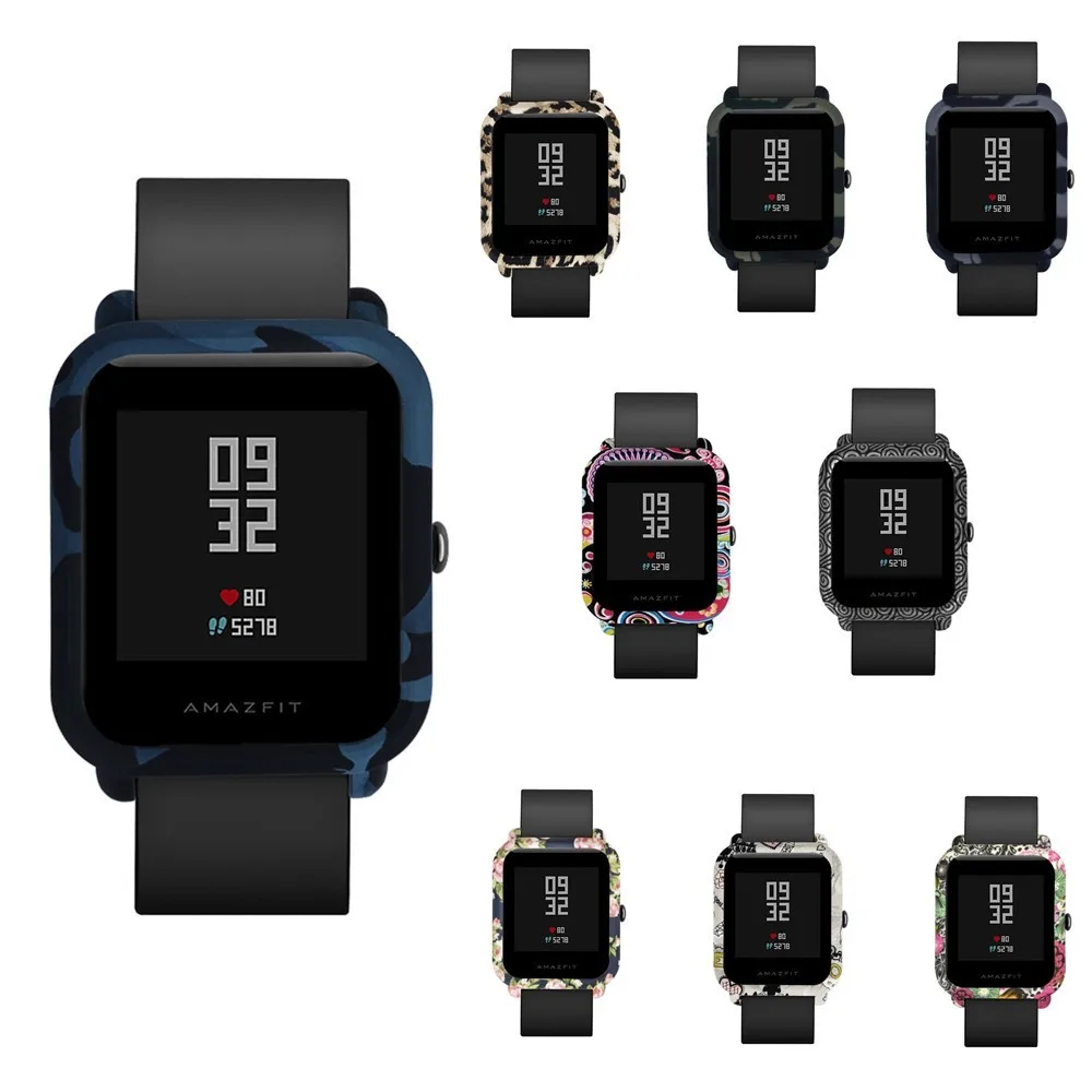 Цветной защитный чехол из поликарбоната с рисунком для Xiaomi Amazfit Bip BIT PACE Lite Youth Huami