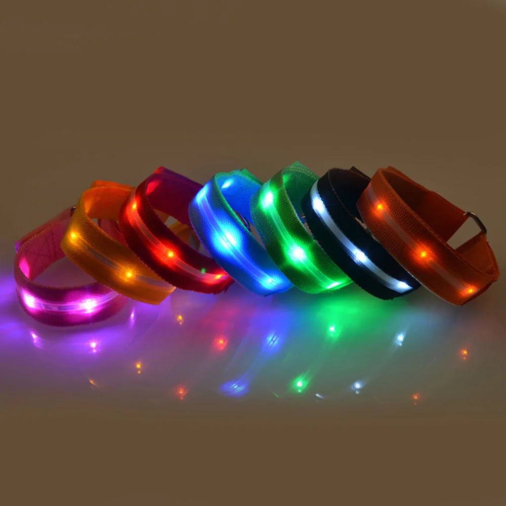 Portable Size Men Women Unisex LED Arm Belt light Bike Bicycle Outdoor Night Cycling Running Safety Warning Light | Спорт и